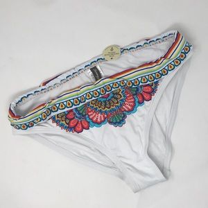 Tommy Bahama White/ floral bathing suit bottom